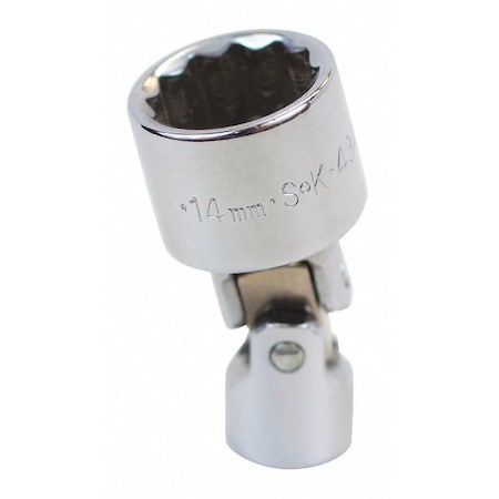 Flex Socket 1/4 in. Dr 14mm 12 Pt. by USA SK Sockets