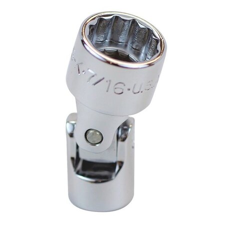 Flex Socket 1/4" Dr 7/16" 12 Pt. Type 43614 by USA SK Sockets