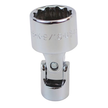 Flex Socket 1/4" Dr 9/16" 12 Pt. Type 43618 by USA SK Sockets