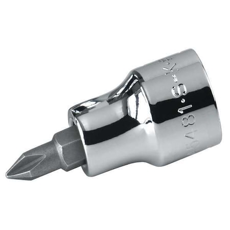 Socket Bit 3/8 in. Dr #3 Phillips Type 45483 by USA SK Sockets