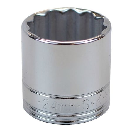 Socket 3/8 in. Dr 24mm 12 Pt. Type 2324 by USA SK Sockets