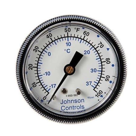 Temp. Indicator 0 to 100F 3-1/2" Dia. by Johnson in US