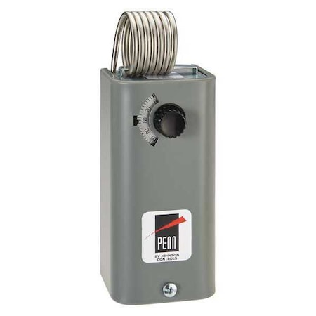 Line Voltage Mechanical Thermostat Heating/Cooling 24 to 277VAC 1 Stage Model A19BAF-1C by Johnson in US