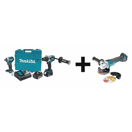 Cordless Combination Kit 18.0V 3 Tools Type XT268T XAG04Z by USA Makita Cordless Power Tool Combination Kits