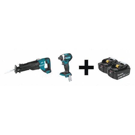 Cordless Combination Kit 18.0V 2 Tools Type XRJ05Z XDT14Z BL1840B 2 by USA Makita Cordless Power Tool Combination Kits