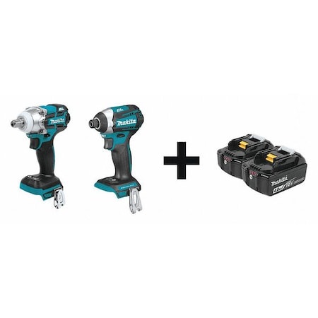 Cordless Combination Kit 18.0V 2 Tools Type XWT11Z XDT14Z BL1840B 2 by USA Makita Cordless Power Tool Combination Kits