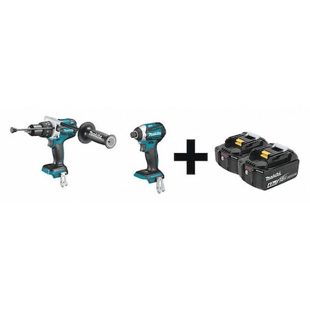 Cordless Combination Kit 18.0V 2 Tools Type XPH07Z XDT14Z BL1840B 2 by USA Makita Cordless Power Tool Combination Kits