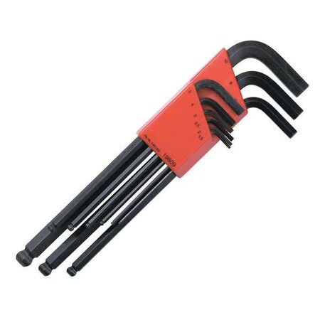 Ball End Hex Key Set Pieces 9 M7 Type 19609 by USA SK Hex Key Sets