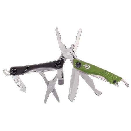 Multi Tool 12 Tools 2 3/4 In Green/Black by USA Gerber Multi tool Pliers