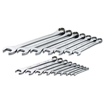 Combo Wrench Set Chrome 1/4 1 6 Pc by USA SK Combination Wrench Sets