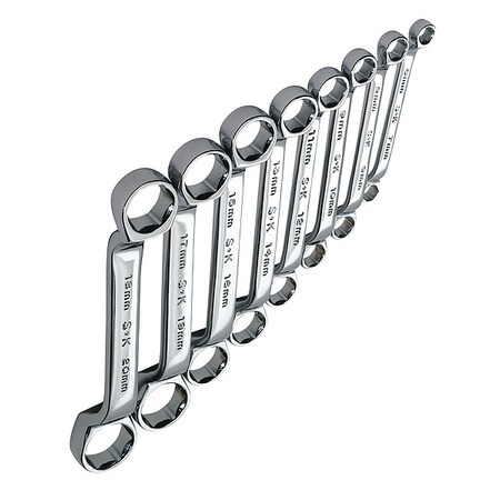 Box End Wrench Set 6 to 20mm 8 pcs. Type 86198 by USA SK Combination Wrench Sets