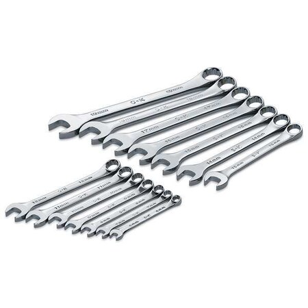 Combo Wrench Set Chrome 6 19mm 14 Pc by USA SK Combination Wrench Sets