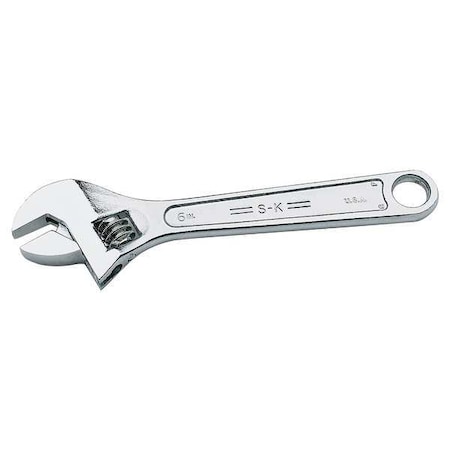 Adj. Wrench 4" 1/2" Cap. Chrome Type 8004 by USA SK Adjustable Wrenches