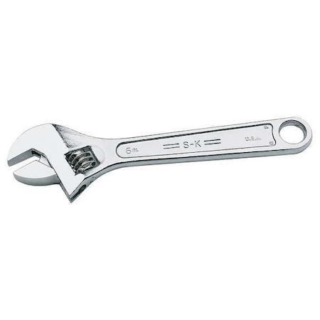 Adj. Wrench 10" 1 1/8" Cap. Chrome by USA SK Adjustable Wrenches