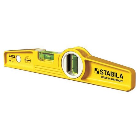 Torpedo Level Aluminum 10 in L 2 Vials by USA Stabila Box I Beam & Torpedo Levels