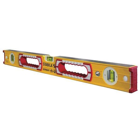 Box Level Aluminum 24 in L 3 Vials by USA Stabila Box I Beam & Torpedo Levels