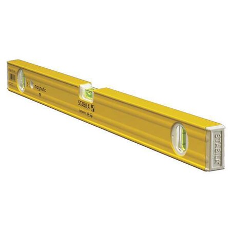 Box Level Aluminum 48 in L 3 Vials Type 29248 by USA Stabila Box I Beam & Torpedo Levels