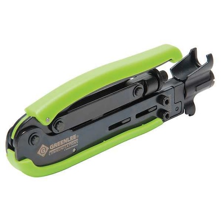 Dieless Crimper RG 59/6/6Q/7/11 6 7/8" L by USA Greenlee Cable & Wire Crimping Tools