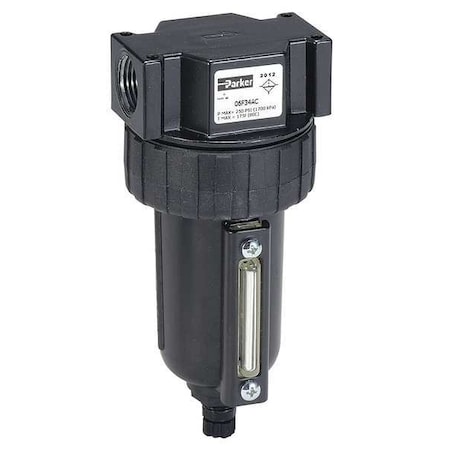 Compressed Air Filter 250 psi 2.81 In. W Type 06F24BC by USA Parker Pneumatic System Oil Removal Filters