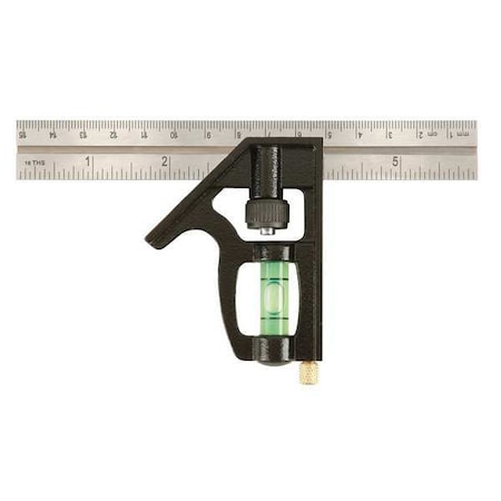 Combo Square 6 in L in/mm Graduations by USA Johnson Combination Square Sets & Components