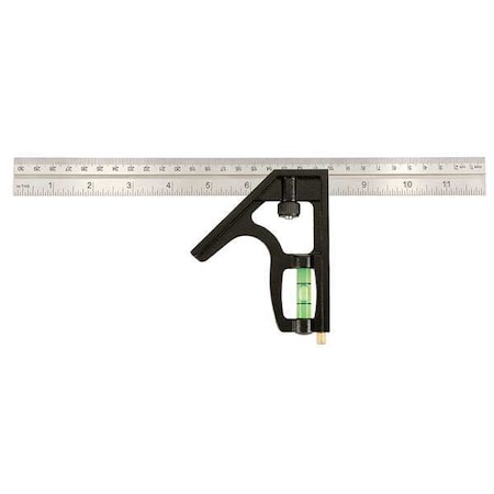 Combo Square 12 in. L in/mm Graduations by USA Johnson Combination Square Sets & Components