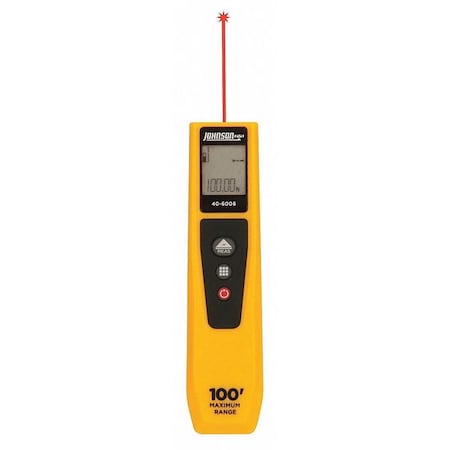Laser Distance Meter LCD 100 ft. by USA Johnson Distance Meters