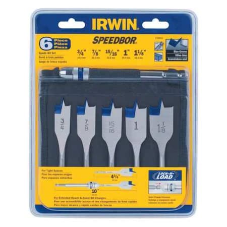 Wood Drilling Bit Pro Set 6 Pcs by USA Irwin Wood Drilling Bits