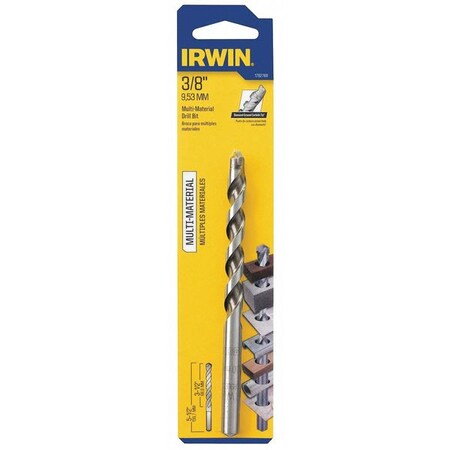 Multi Material Drill Bit 3/8 In by USA Irwin Carbide Tipped Drill Bits