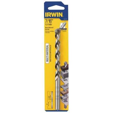 Multi Material Drill Bit 7/16 In by USA Irwin Carbide Tipped Drill Bits