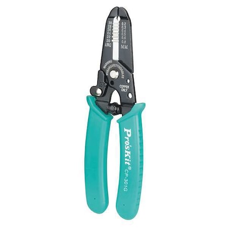 Wire Stripper 30 to 20 AWG 6 1/2 In Type CP 301G by USA Eclipse Wire Strippers Crimpers Cable Slitters