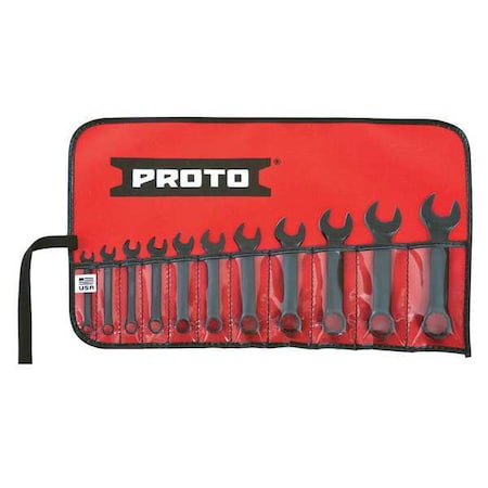 Combo Wrench Set Short SAE 12 Pt 11 PC Type J1200ESB 11 by USA Proto Combination Wrench Sets