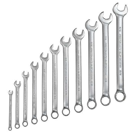 Combo Wrench Set Antislip SAE 12Pt 11 PC by USA Proto Combination Wrench Sets