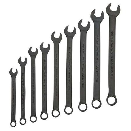 Combo Wrench Set Std Metric 12 Pt 9 PC Type J1200MB9 by USA Proto Combination Wrench Sets