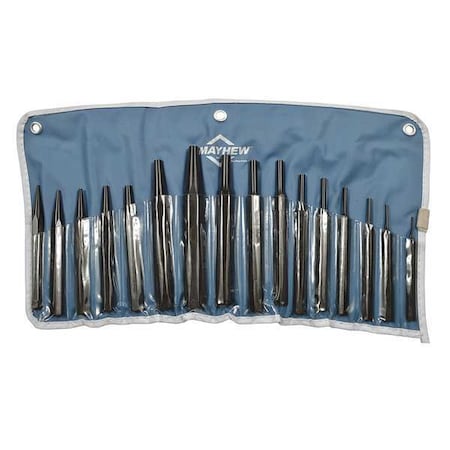 Combination Punch Set 16 Pieces by USA Mayhew Nail Sets