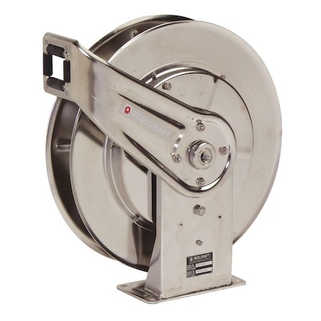 Air Hose Reel Stainless Steel 1/2x50ft. by USA Reelcraft Pneumatic Spring Return Hose Reels