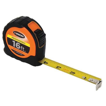 Tape Measure 1 In x 16 ft Orange/Black by USA Keson Measuring Tapes
