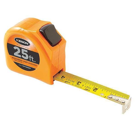 Tape Measure 1 In x 25 ft Orange In/Ft by USA Keson Measuring Tapes