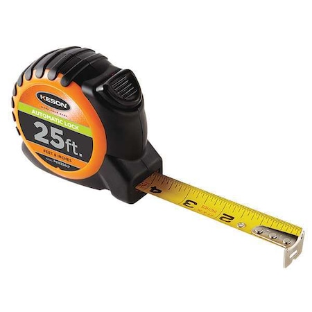 Tape Measure 1 In x 25 ft Orange/Black by USA Keson Measuring Tapes