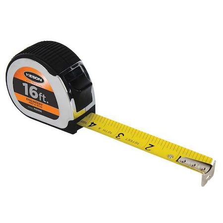 Tape Measure 1 In x 16 ft Chrome/Black by USA Keson Measuring Tapes
