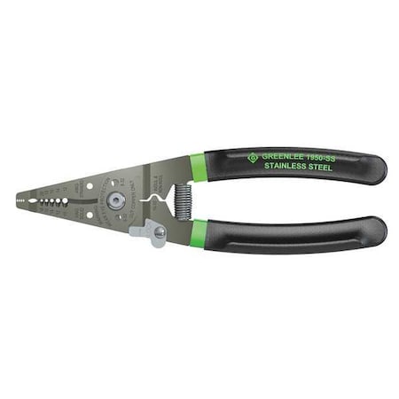 Wire Stripper 18 to 10 AWG 7 1/4 In Type 1950 SS by USA Greenlee Wire Strippers Crimpers Cable Slitters