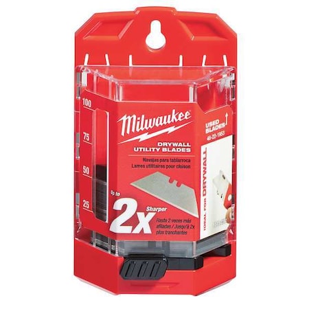 2 Point Utility Blade 3/4" W PK50 Type 48 22 1953 by USA Milwaukee Utility Knife Blades