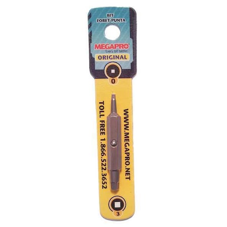 Insert Bit SAE 1/4" #0/#3 2 1/4" S2Steel Type SD0 3 C B by USA Megapro Screwdriver Bits