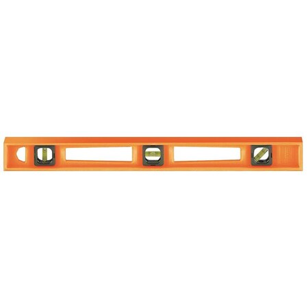Level Plastic 48 In L 3 Vials Orange by USA Johnson Box I Beam & Torpedo Levels