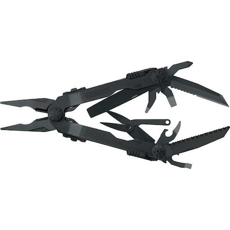 Multi Tool 6 5/8 in SS/Black 12 Tools by USA Gerber Multi tool Pliers