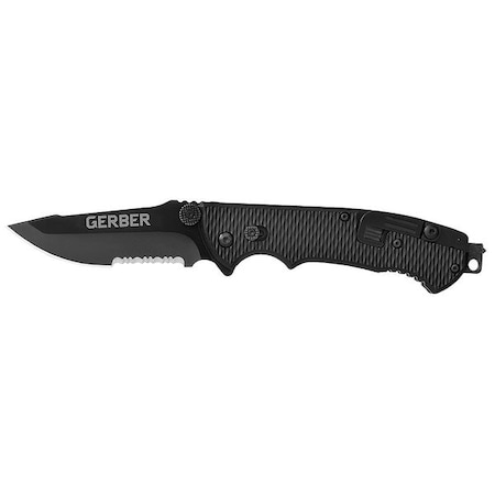 Folding Knife Serrated Drop 3 1/2 in by USA Gerber Folding Knives
