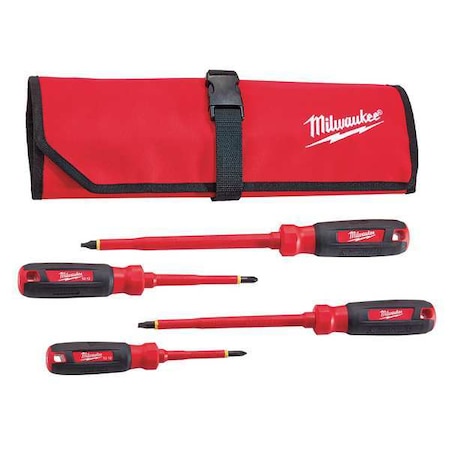 Insulated Screwdriver Set 4 pc. by USA Milwaukee Screwdriver Sets