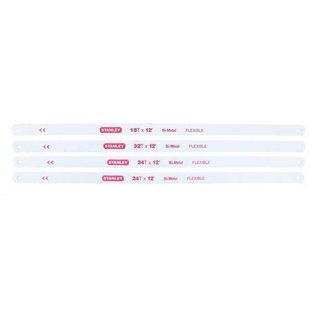 Hacksaw Blade Bi Metal 12 In. PK4 by USA Stanley Hacksaw & Coping Saw Blades