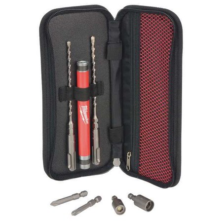 Hammer Drill Bit Set (2)Cutter Heads 7PC by USA Milwaukee Hammer Drill Bits