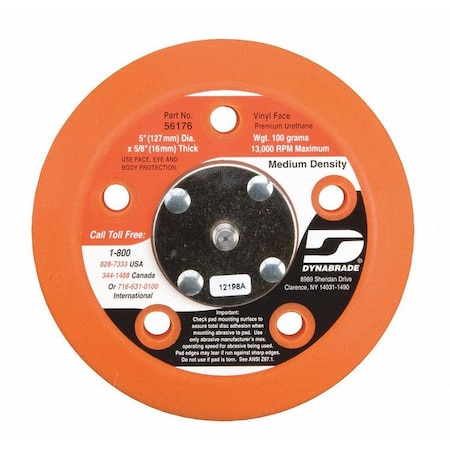 Vacuum Disc Pad 5" dia. by USA Dynabrade Hex Keys