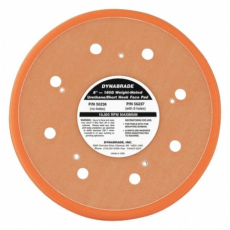 Vacuum Disc Pad 8" dia. Type 56237 by USA Dynabrade Hex Keys